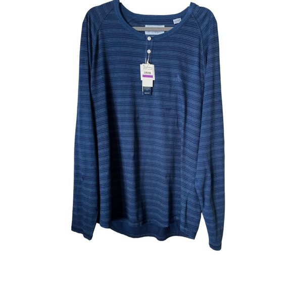 Original Penguin Men's Blue Henley shirt size XXL NWT - Picture 1 of 5